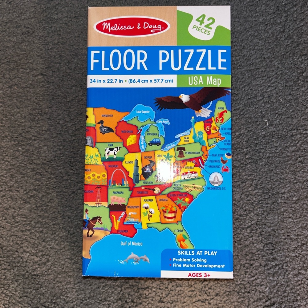 Melissa & Doug Vibrant USA Map Puzzle
